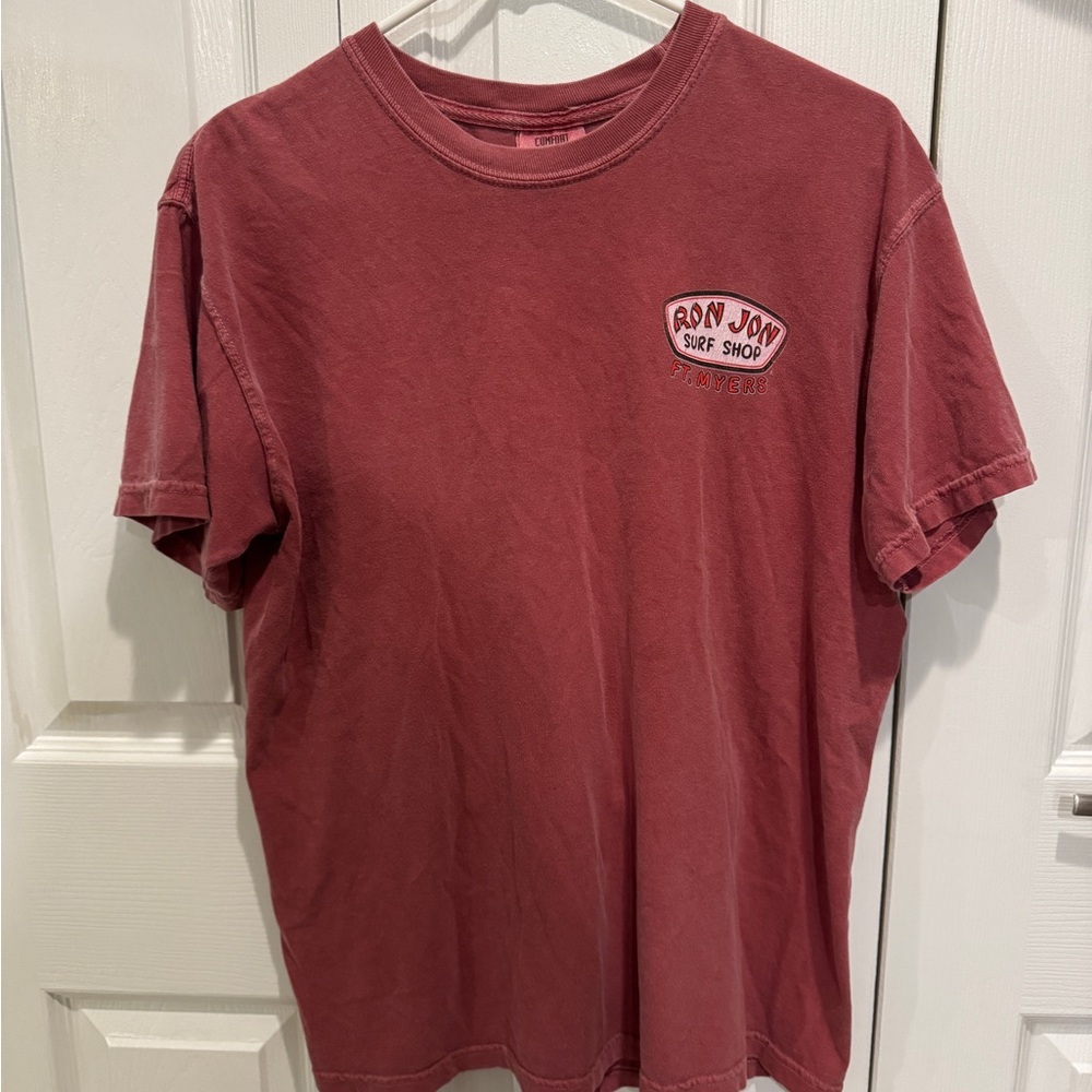 Ron Jon Comfort Colors Men's Burgundy Short Sleeve Tee